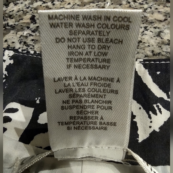 Cleo Petite Size 8P Lined Skirt Black and White Pattern - Picture 6 of 8